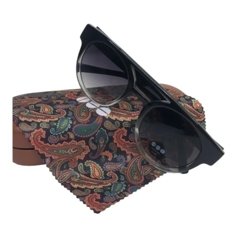 KOMONO Dreyfuss Paisley Sunglasses NEW GRAY BLACK